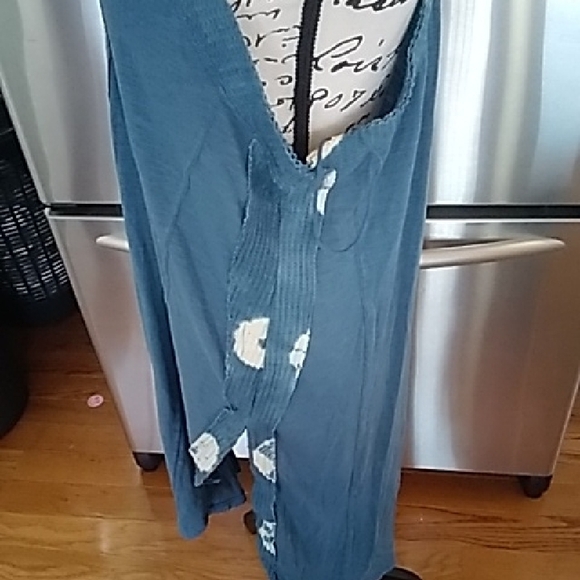 Free People Deep  Sea Tee Blue Sleeveless Top dress sleeveless - Picture 2 of 6